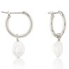 Arcaa Saint Valentine-Mini Keshi Pearl Hoops-Silver