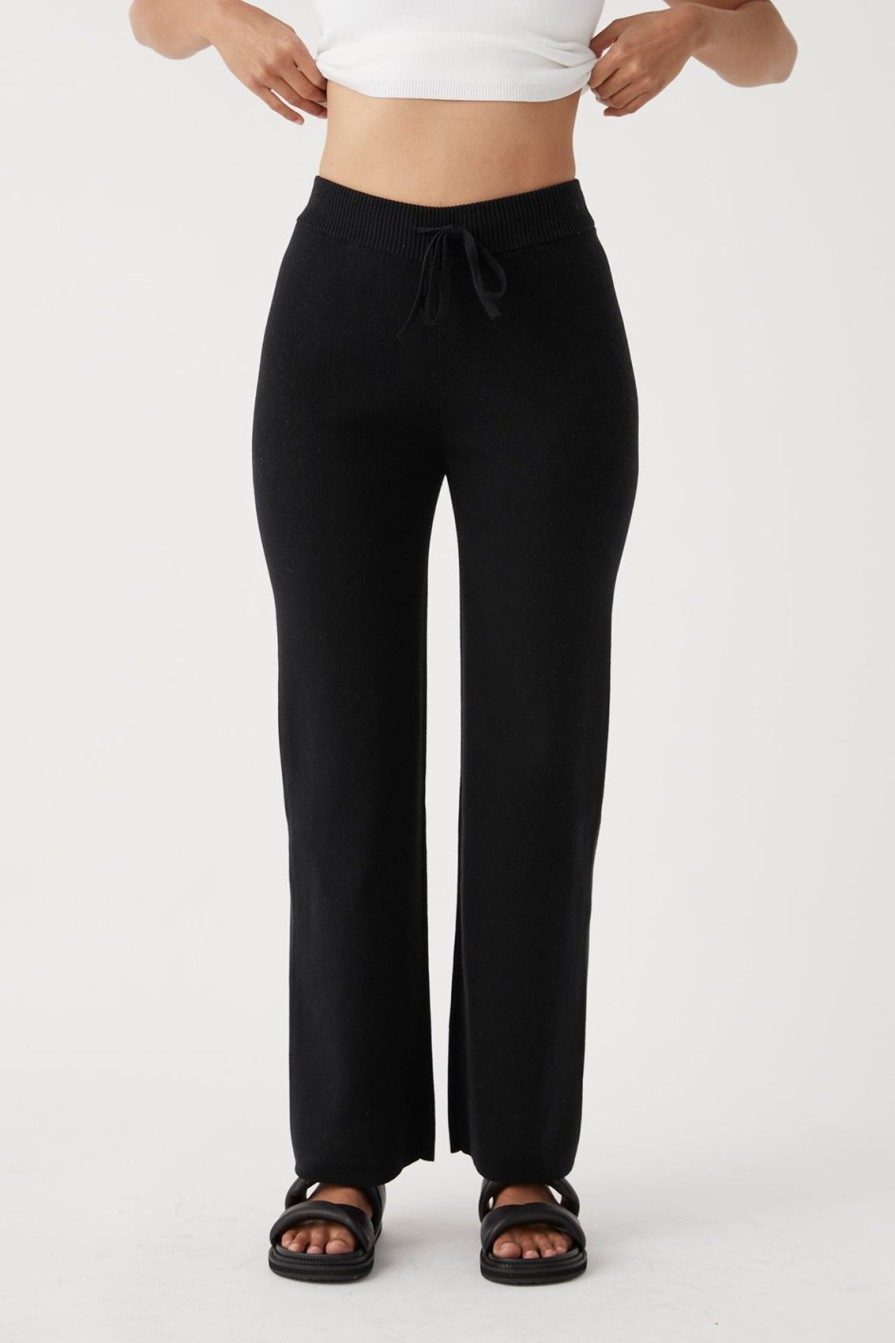 Arcaa Noa Organic Knit Pants-Black