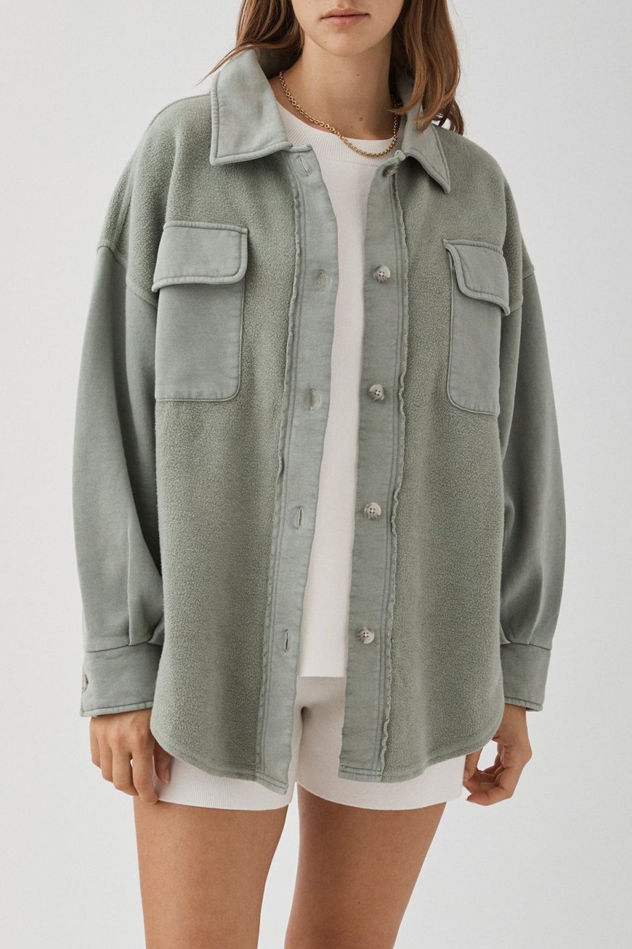 Arcaa Bailey Shirt Jacket-Thyme