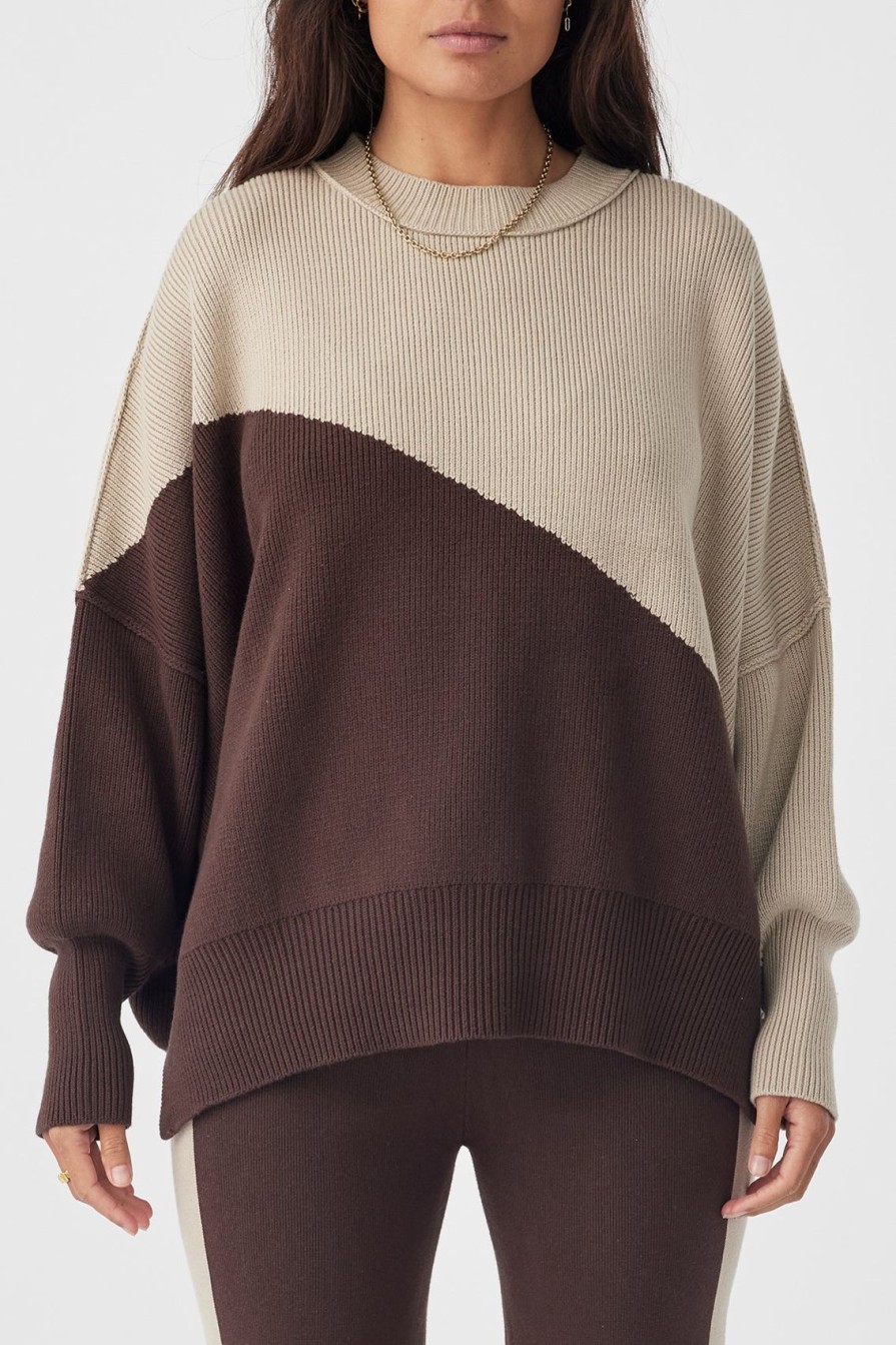 Arcaa Neo Sweater-Chocolate & Taupe