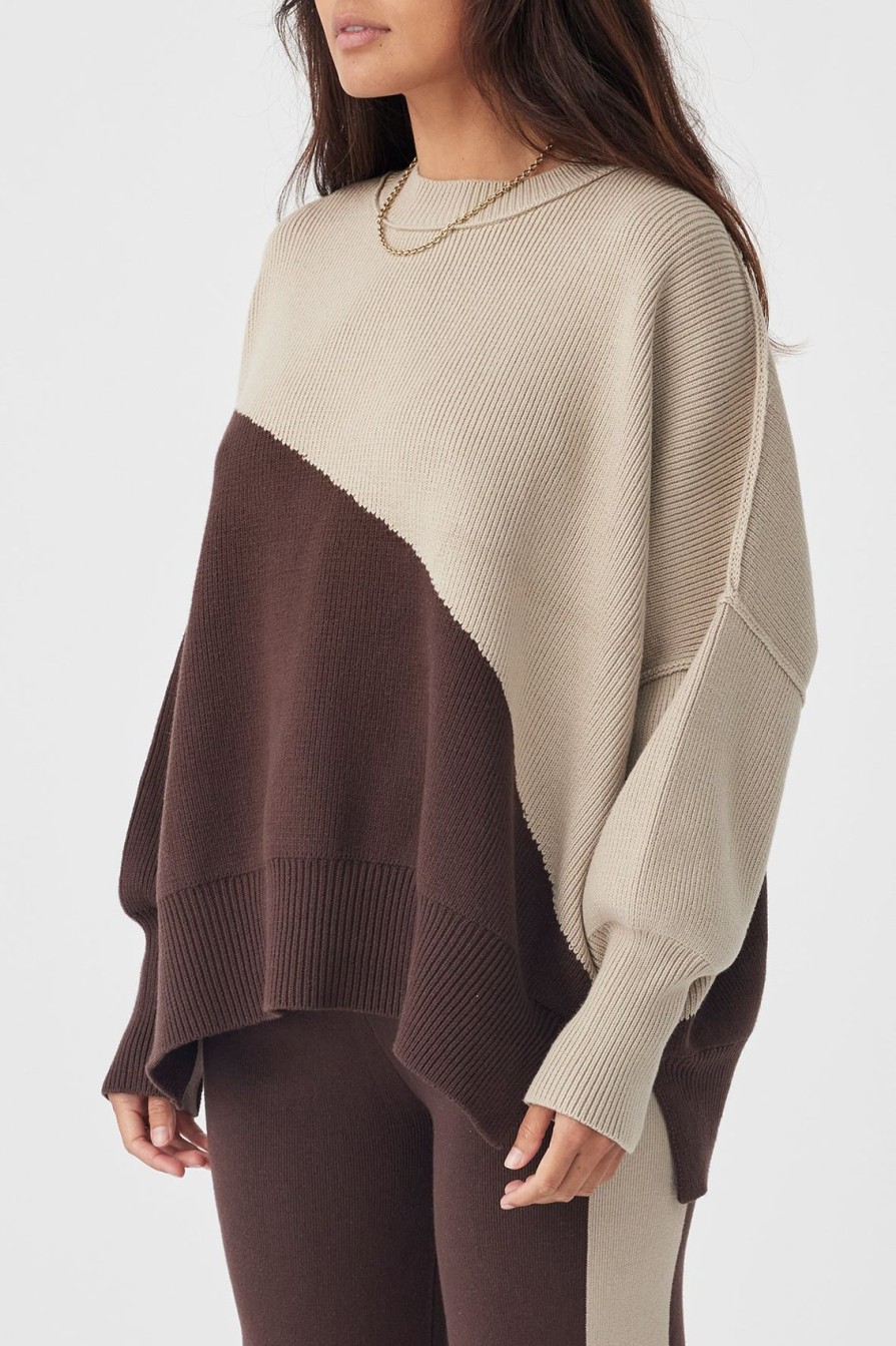 Arcaa Neo Sweater-Chocolate & Taupe