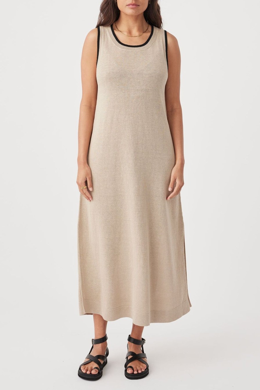 Arcaa Brie Long Dress-Taupe