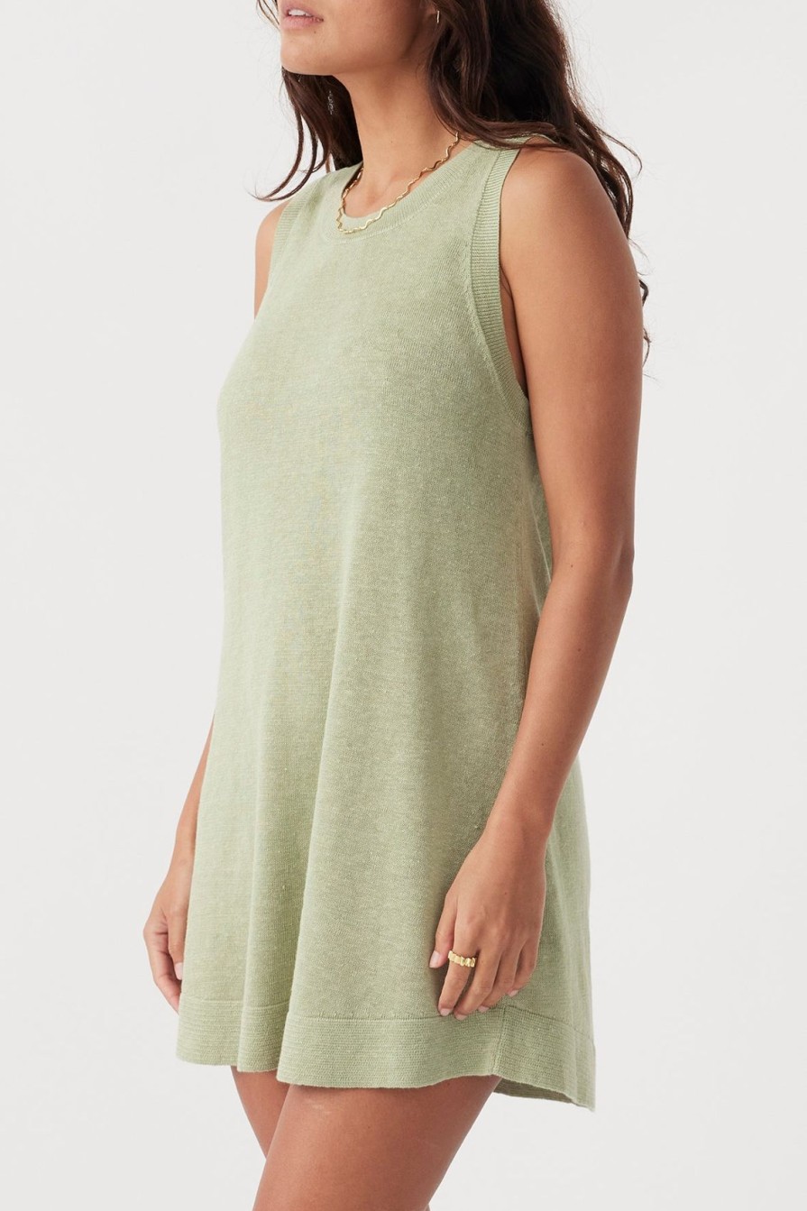 Arcaa Brie Shift Dress-Aloe