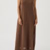 Arcaa Brie Long Dress-Chocolate