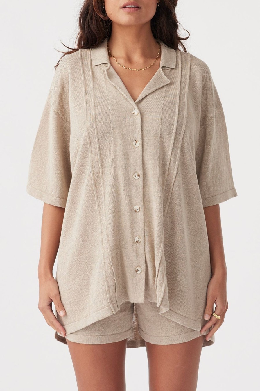 Arcaa Darcy Shirt-Taupe