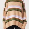 Arcaa Harper Stripe Sweater-Honey, Lilac & Cream