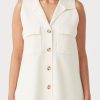 Arcaa Easton Sleeveless Shirt-Cream