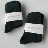 Arcaa Le Bon Shoppe Her Cotton Rib Socks-Peacock