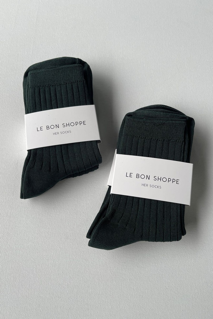 Arcaa Le Bon Shoppe Her Cotton Rib Socks-Peacock