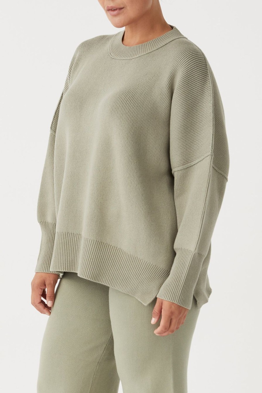 Arcaa Harper Organic Knit Sweater-Sage