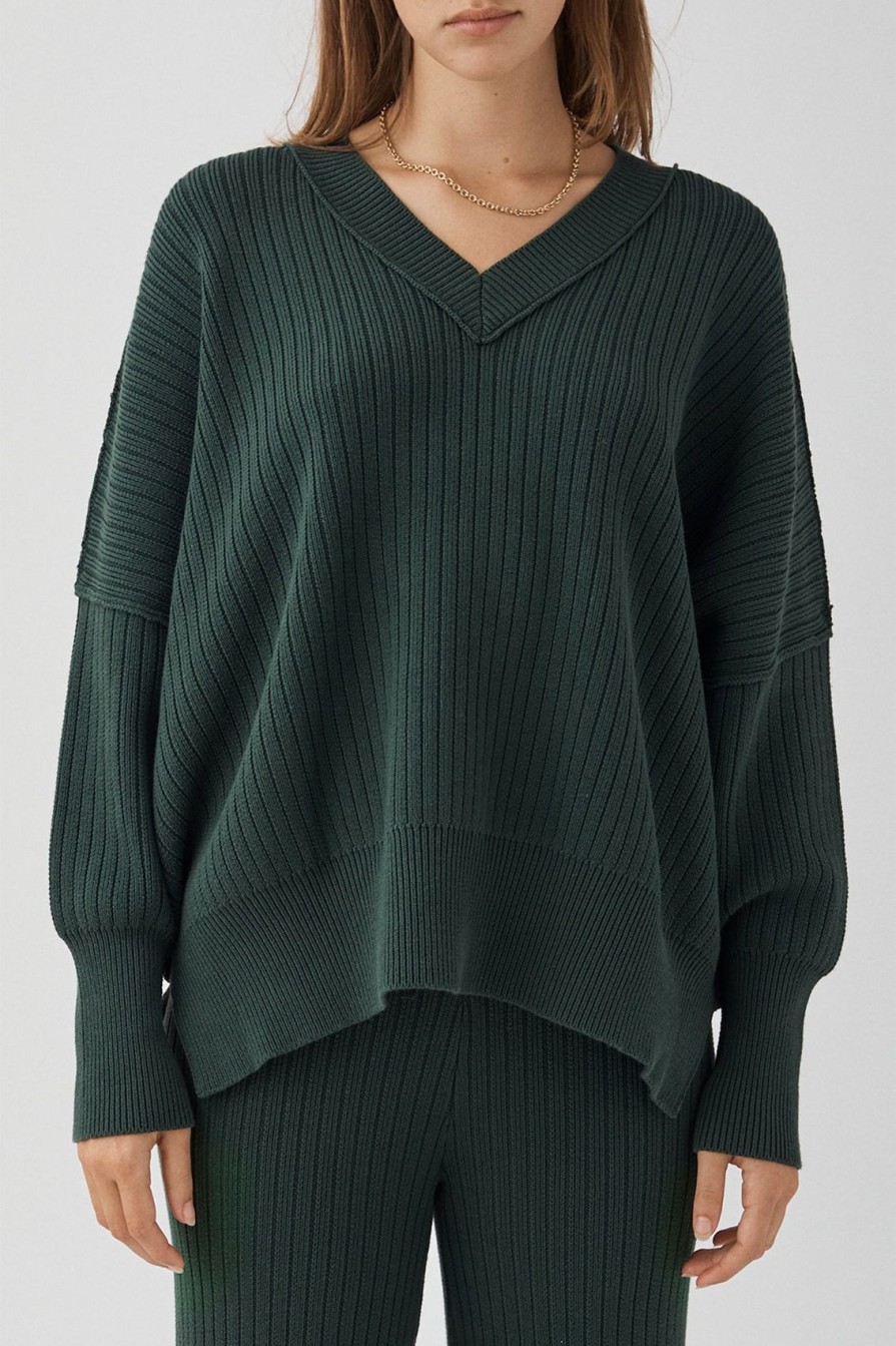 Arcaa Vera Organic Knit Sweater-Forest