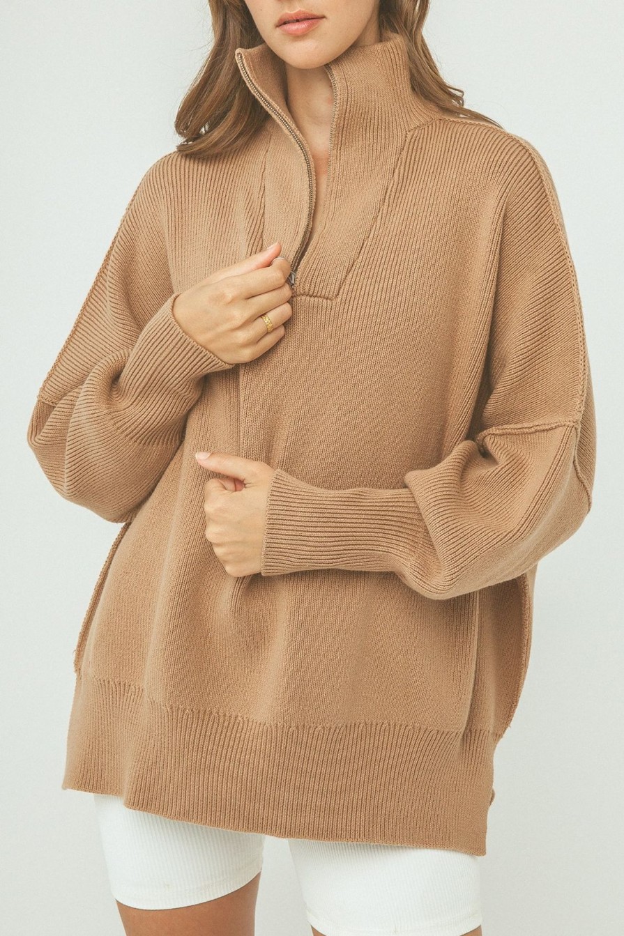 Arcaa London Zip Sweater-Manuka