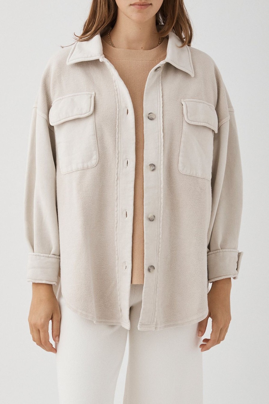 Arcaa Bailey Shirt Jacket-Sand