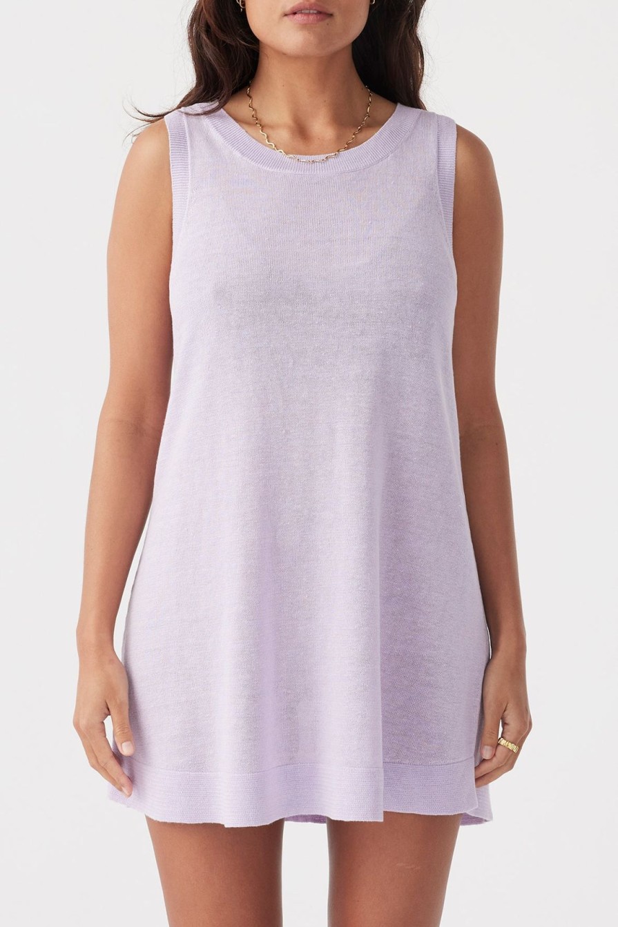 Arcaa Brie Shift Dress-Lilac