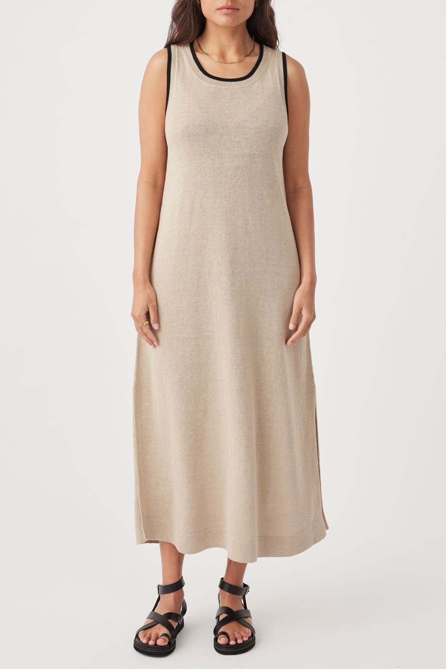 Arcaa Brie Long Dress-Taupe