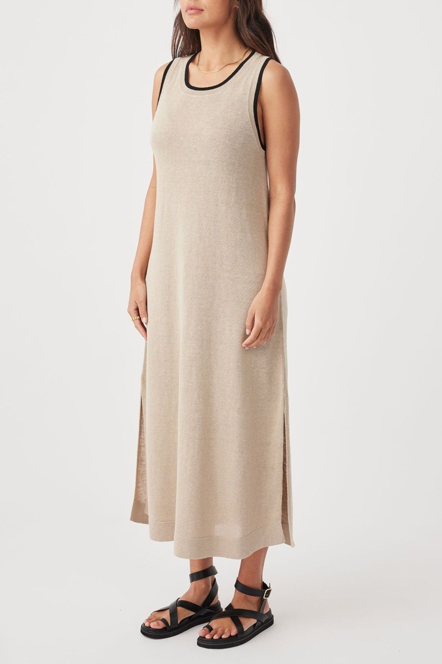 Arcaa Brie Long Dress-Taupe