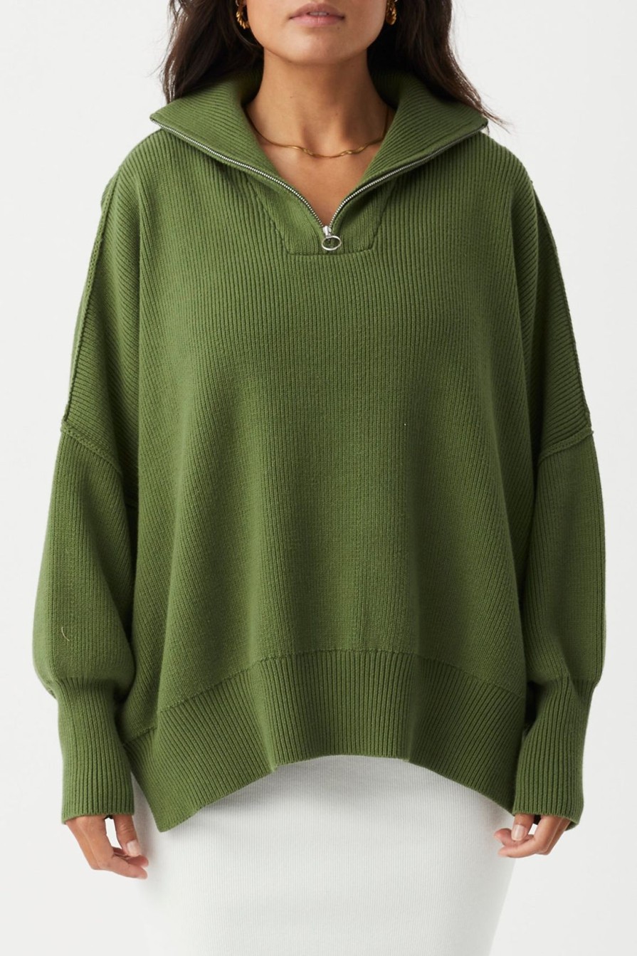 Arcaa London Zip Sweater-Caper