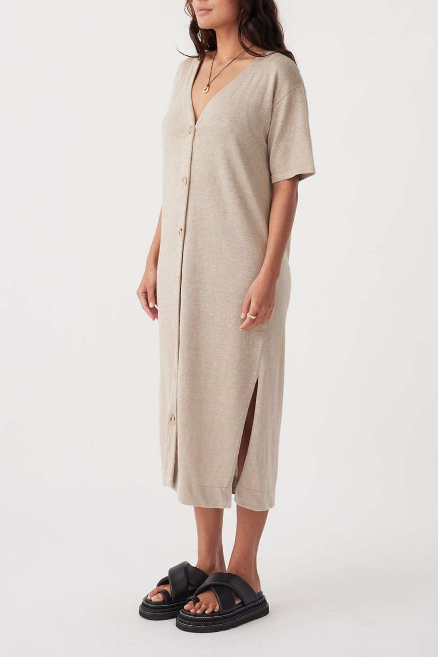 Arcaa Julia Midi Dress-Taupe