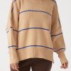 Arcaa Harper Stripe Organic Knit Sweater-Honey & Sapphire