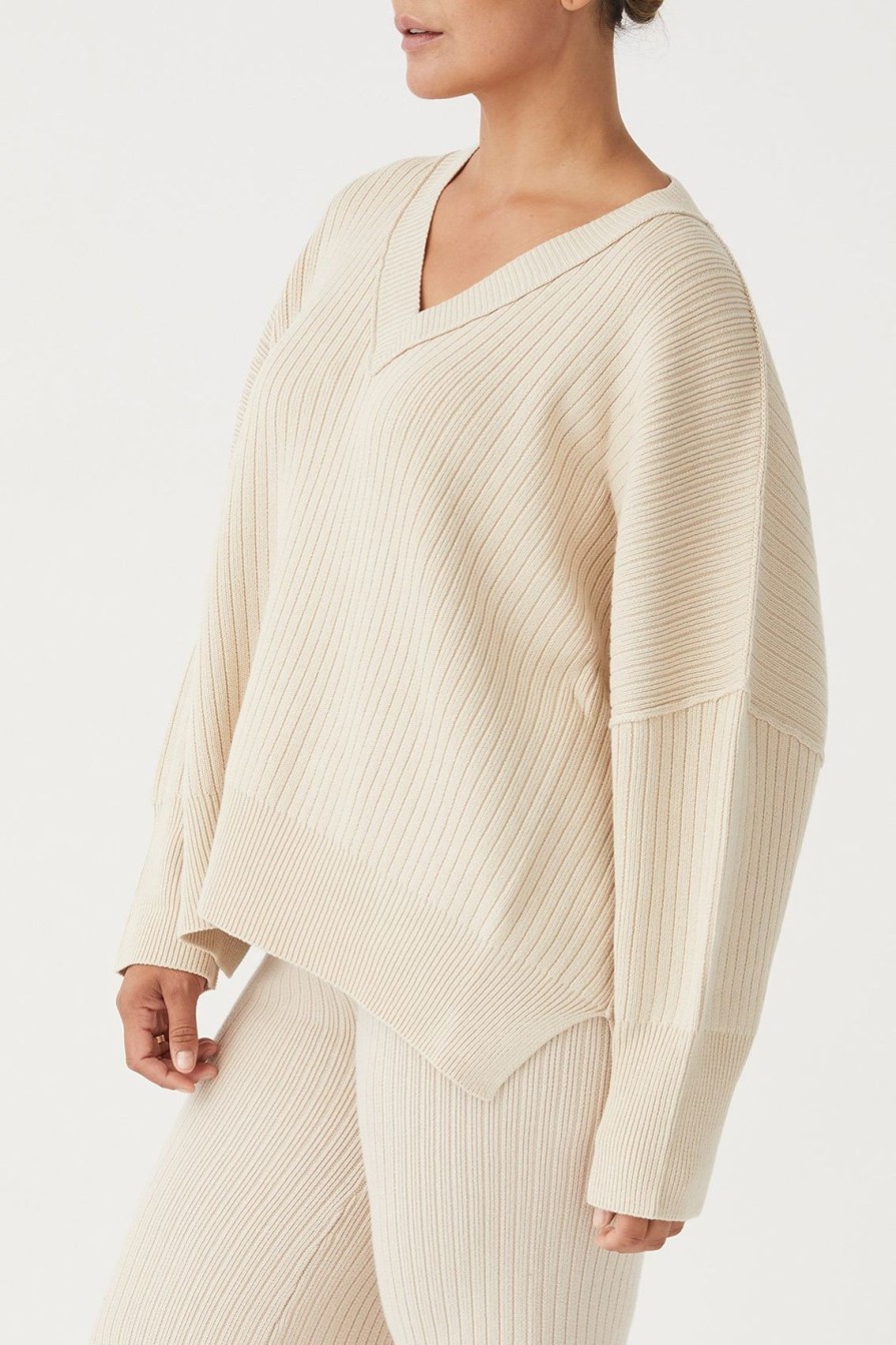 Arcaa Vera Organic Knit Sweater-Sand