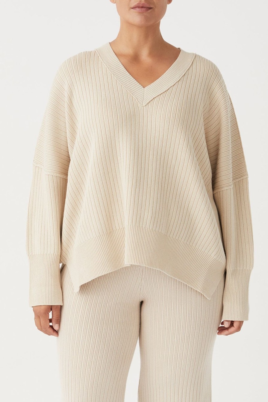 Arcaa Vera Organic Knit Sweater-Sand