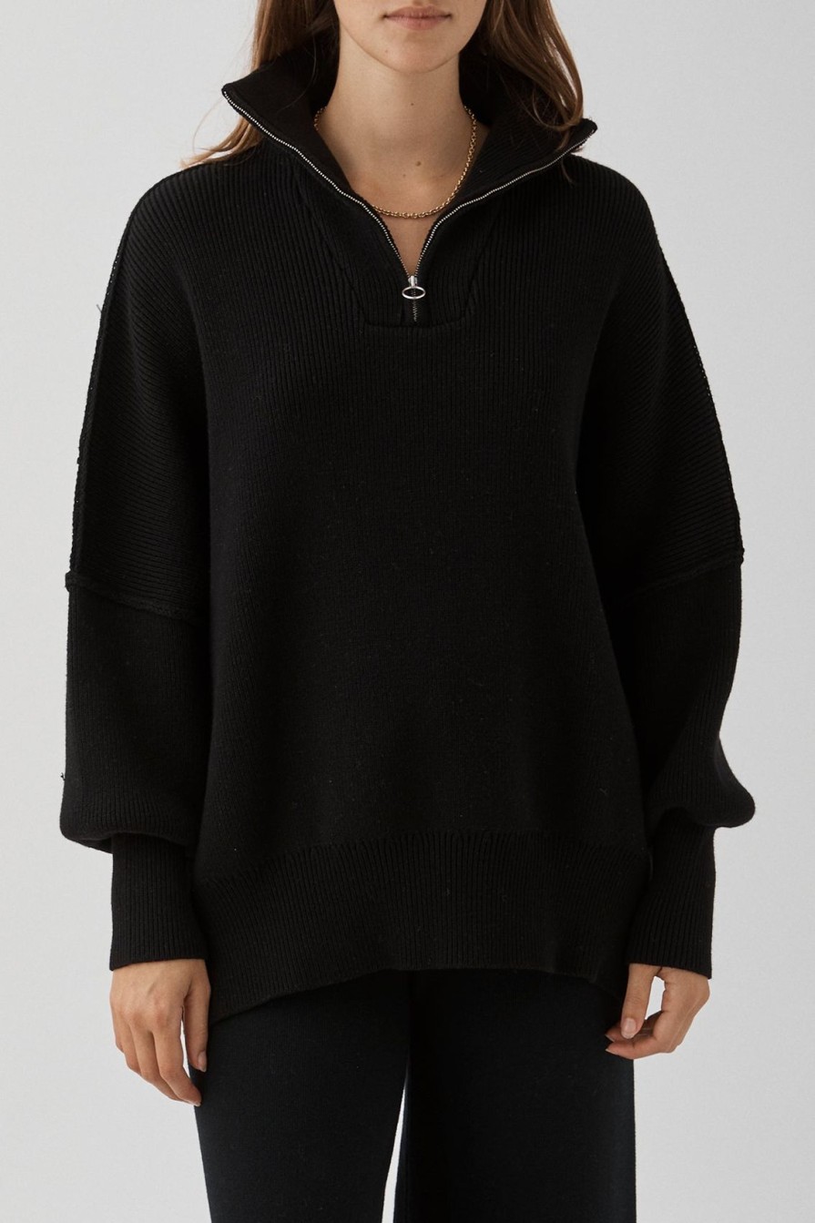 Arcaa London Zip Sweater-Black