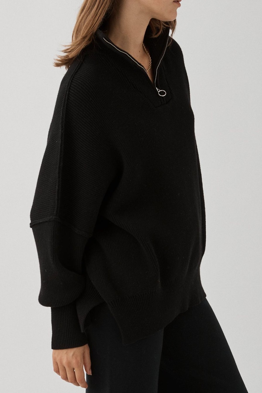 Arcaa London Zip Sweater-Black