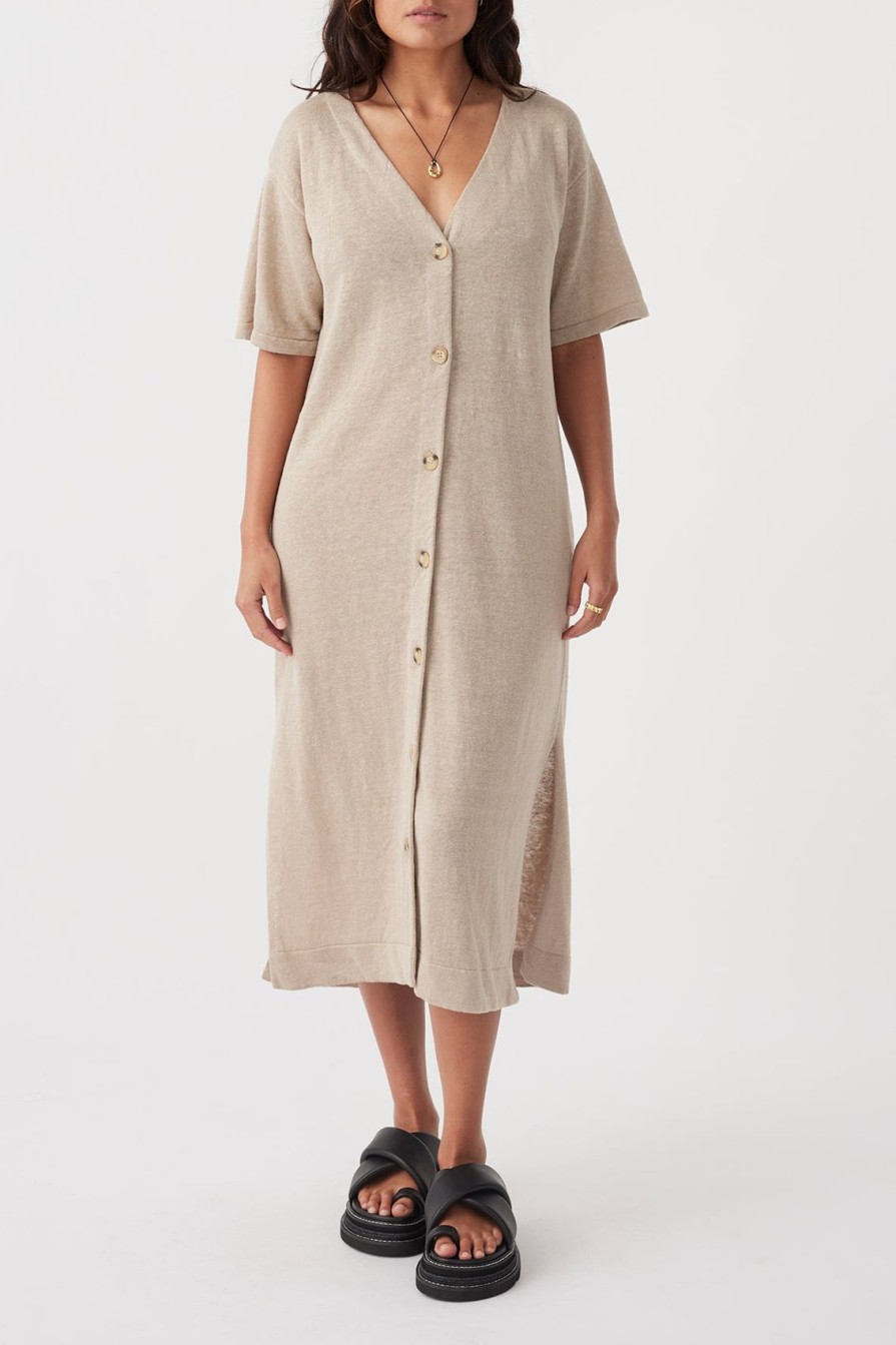 Arcaa Julia Midi Dress-Taupe