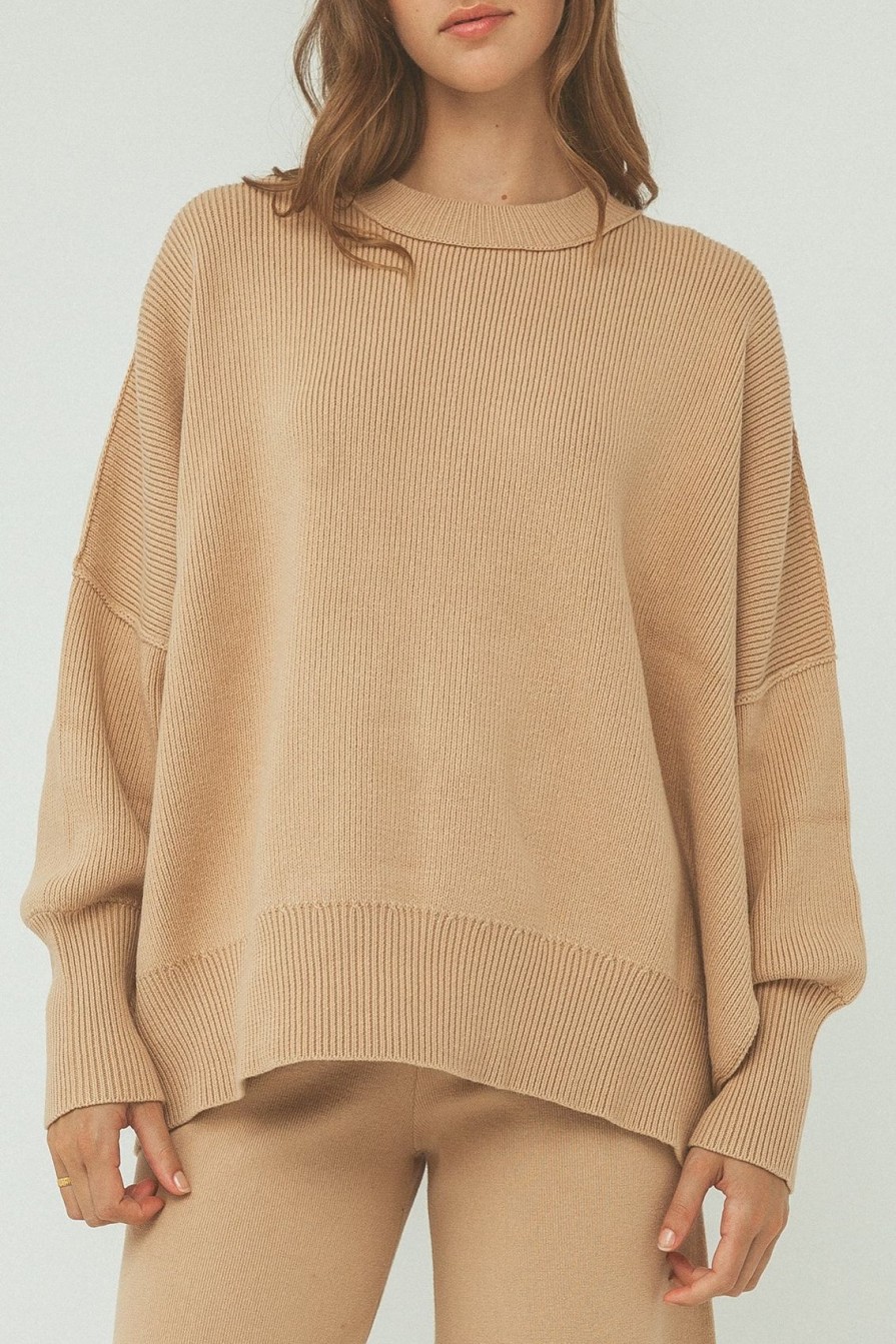 Arcaa Harper Organic Knit Sweater-Honey