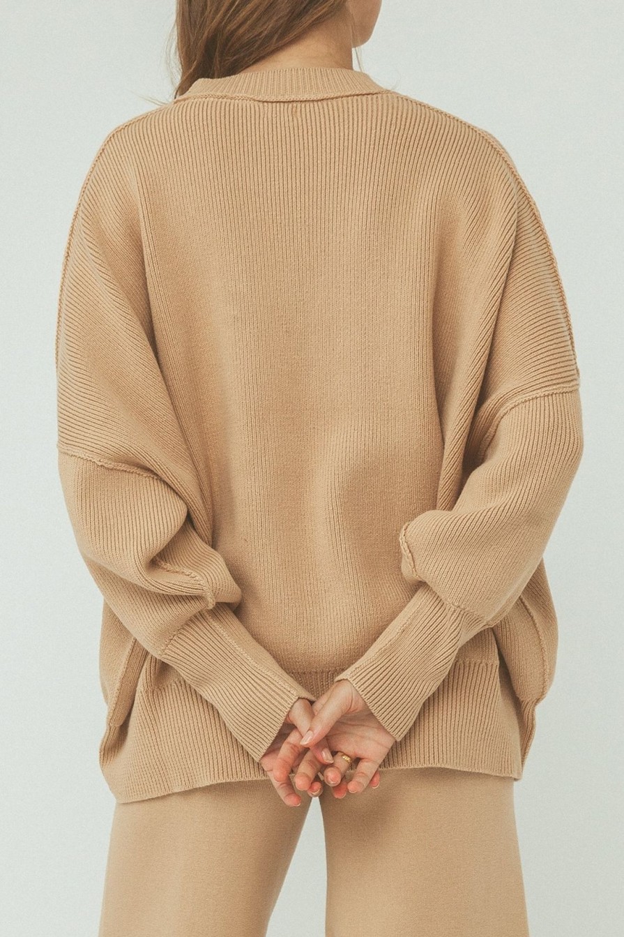 Arcaa Harper Organic Knit Sweater-Honey