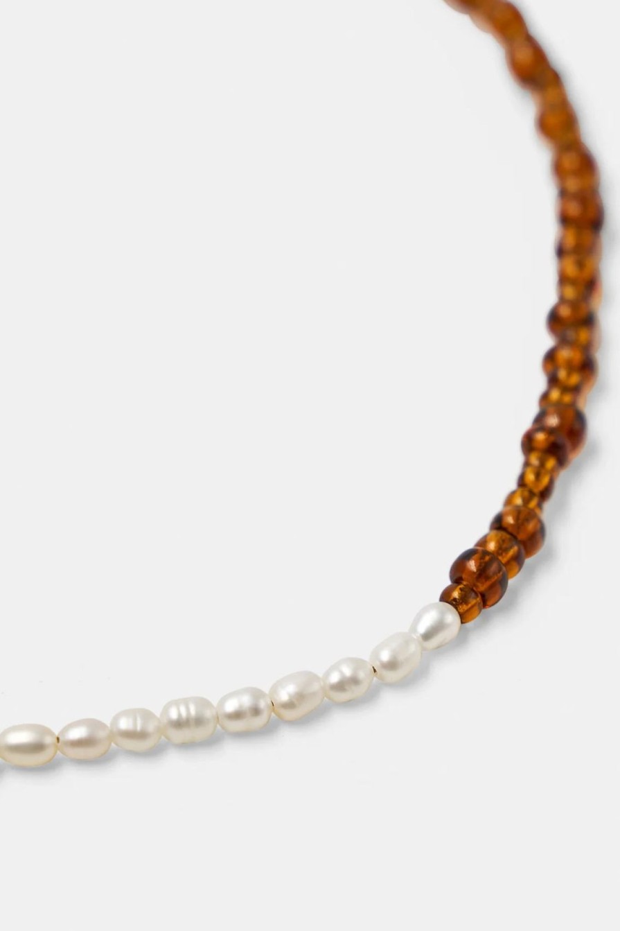 Arcaa Brie Leon-Toffee Pearl Choker-Gold