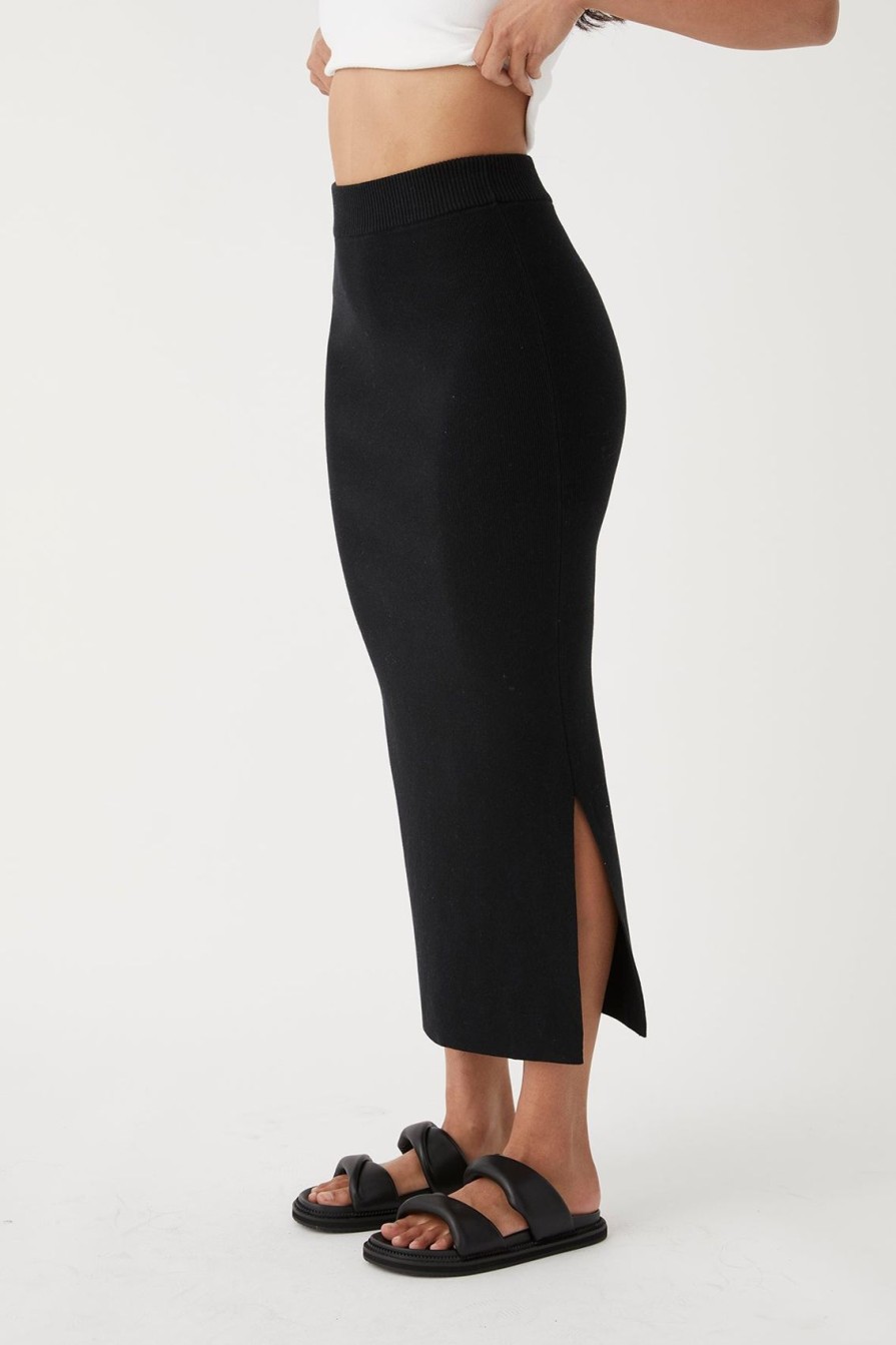 Arcaa Harper Organic Knit Skirt-Black