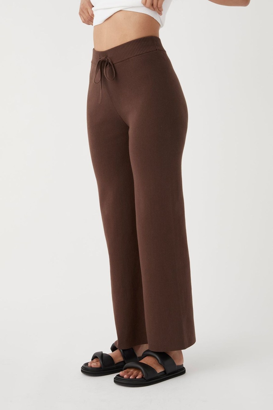 Arcaa Noa Organic Knit Pants-Chocolate