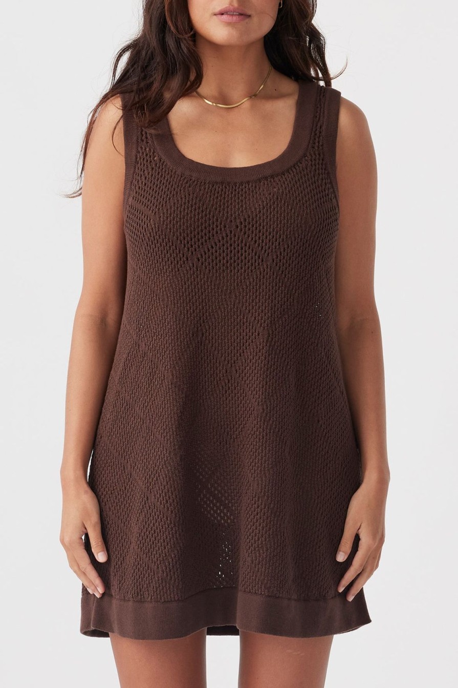 Arcaa Ezra Mini Dress-Chocolate