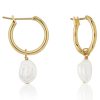 Arcaa Saint Valentine-Mini Keshi Pearl Hoops-Gold