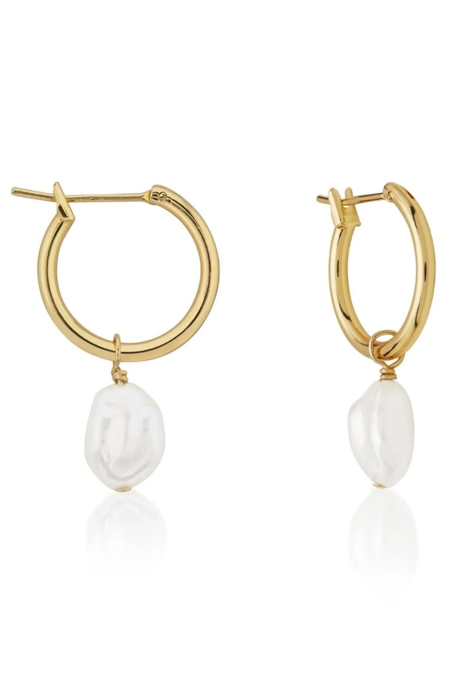 Arcaa Saint Valentine-Mini Keshi Pearl Hoops-Gold