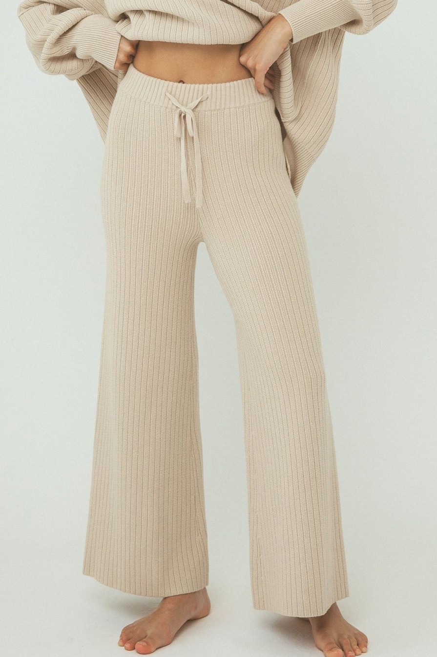 Arcaa Vera Organic Knit Pants-Sand