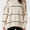 Arcaa Harper Stripe Sweater-Sand & Black