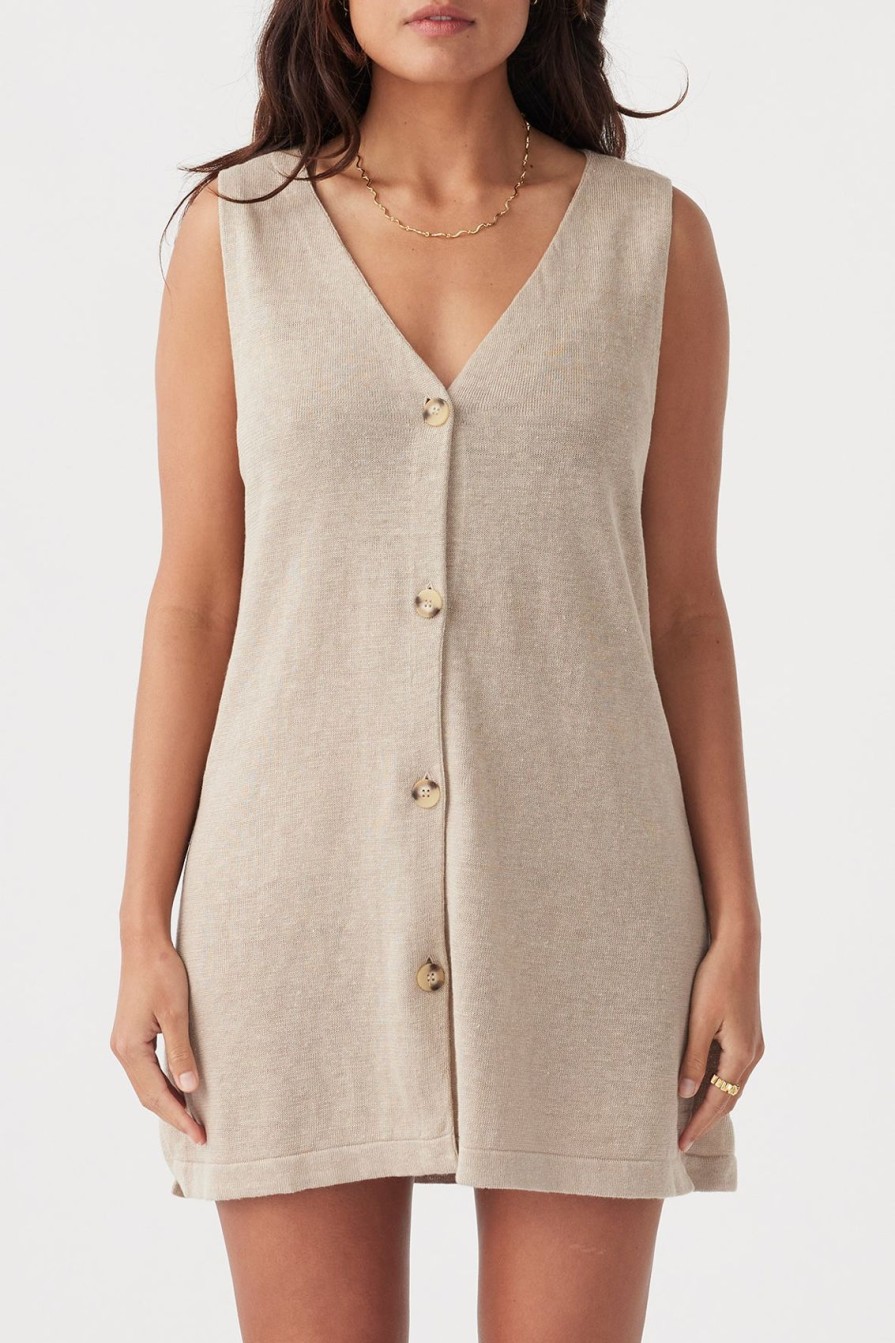 Arcaa Julia Mini Dress-Taupe