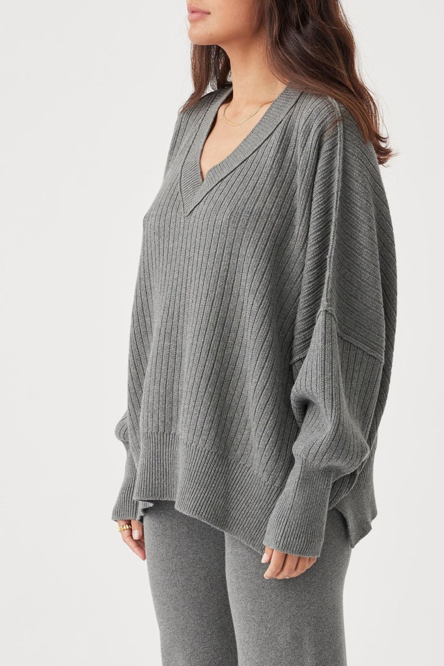 Arcaa Vera Sweater-Dark Grey Marle