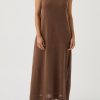 Arcaa Brie Long Dress-Chocolate