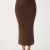 Arcaa Harper Organic Knit Skirt-Chocolate