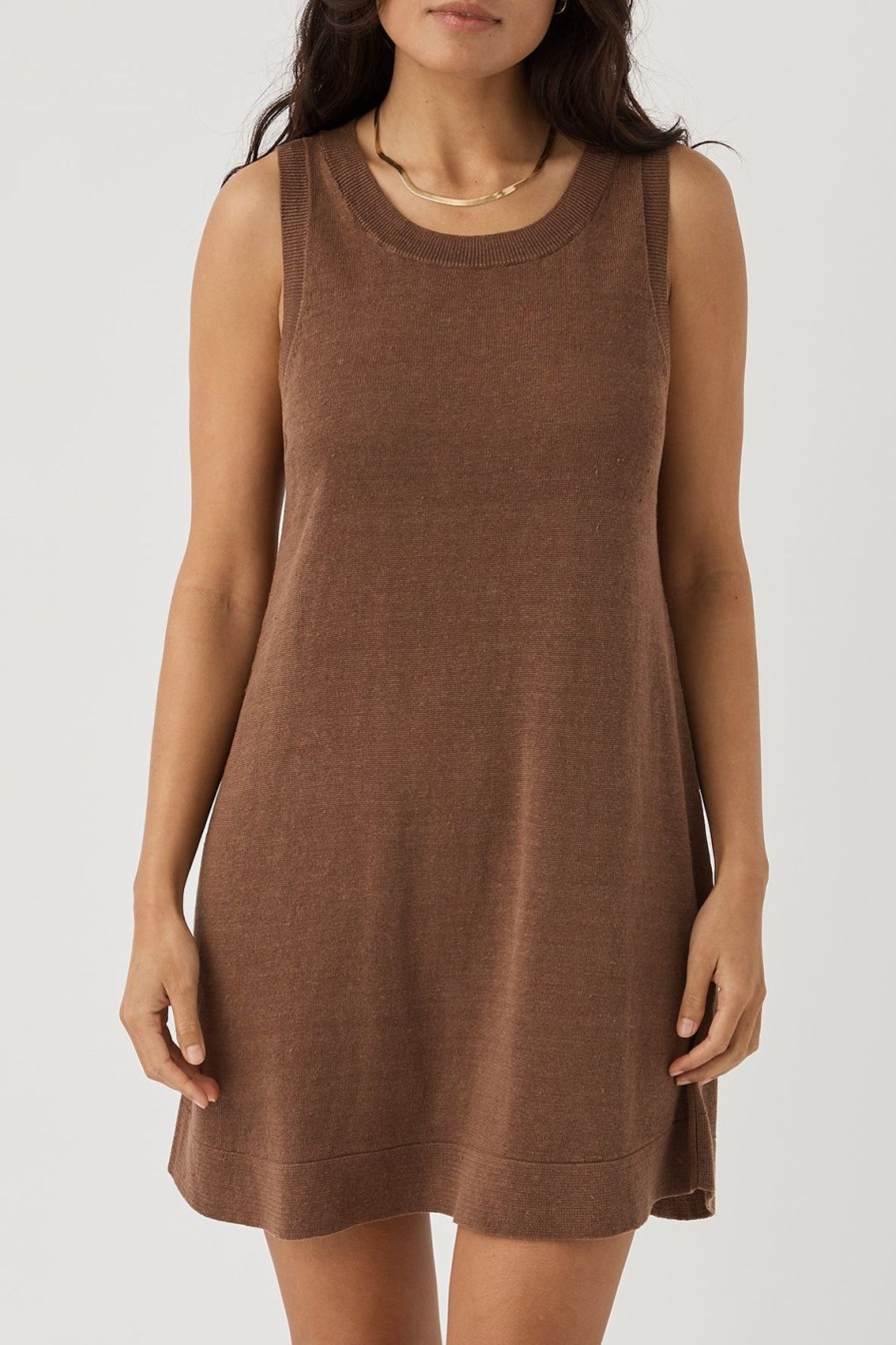 Arcaa Brie Shift Dress-Chocolate