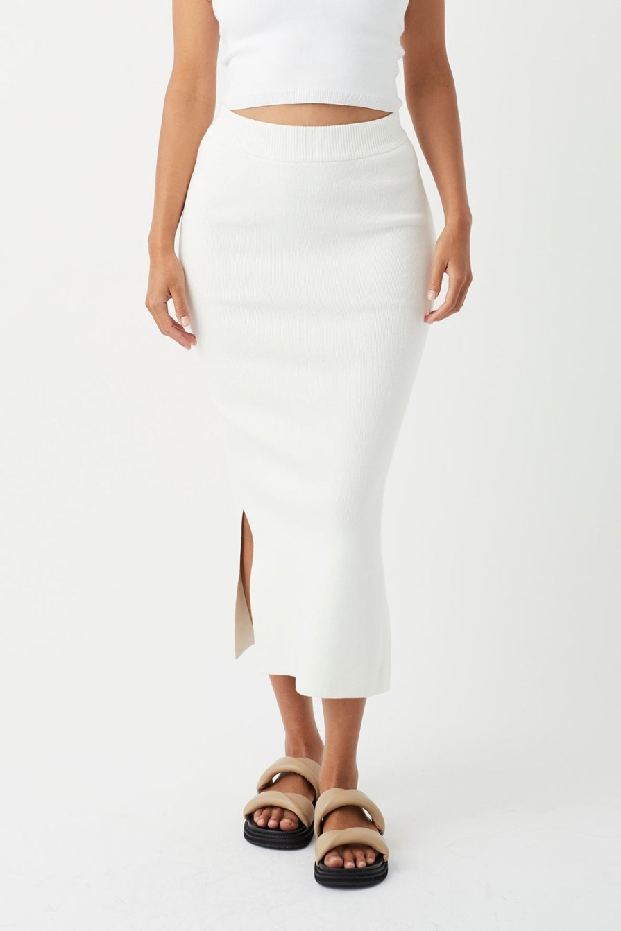 Arcaa Harper Organic Knit Skirt-Cream