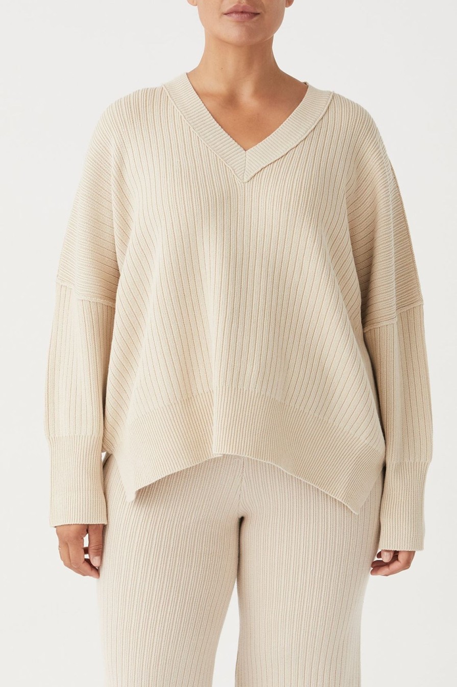 Arcaa Vera Organic Knit Sweater-Sand