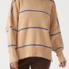 Arcaa Harper Stripe Organic Knit Sweater-Honey & Sapphire