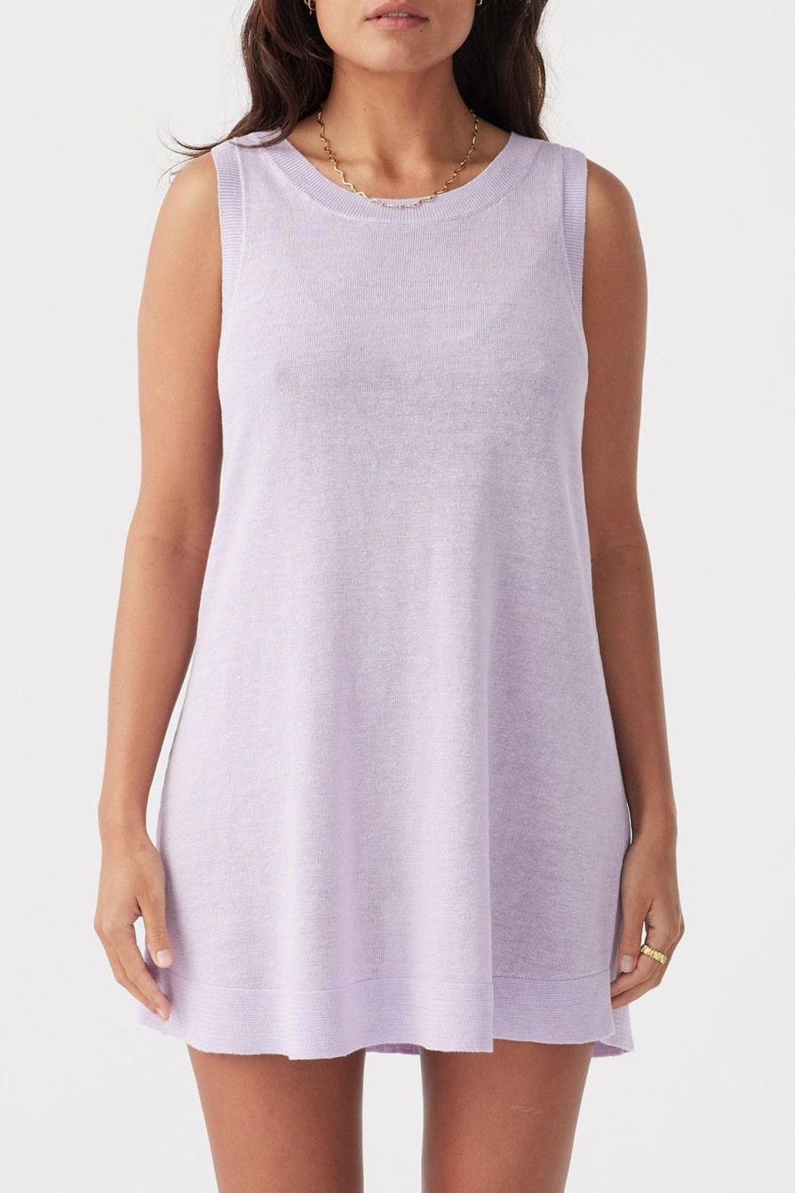 Arcaa Brie Shift Dress-Lilac