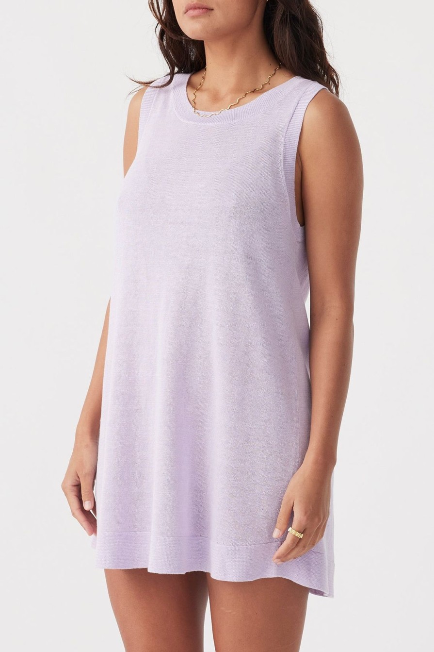 Arcaa Brie Shift Dress-Lilac