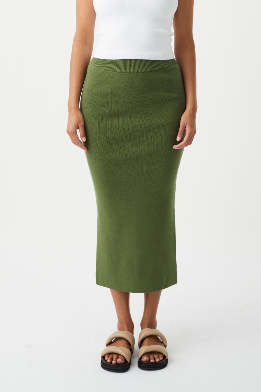 Arcaa Harper Organic Knit Skirt-Caper