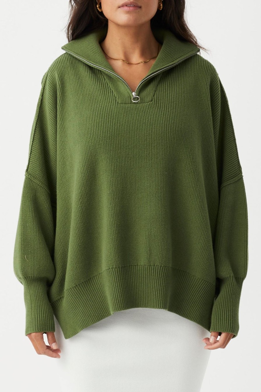 Arcaa London Zip Sweater-Caper